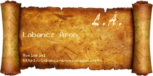 Labancz Áron névjegykártya