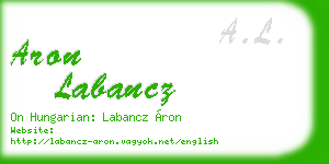 aron labancz business card